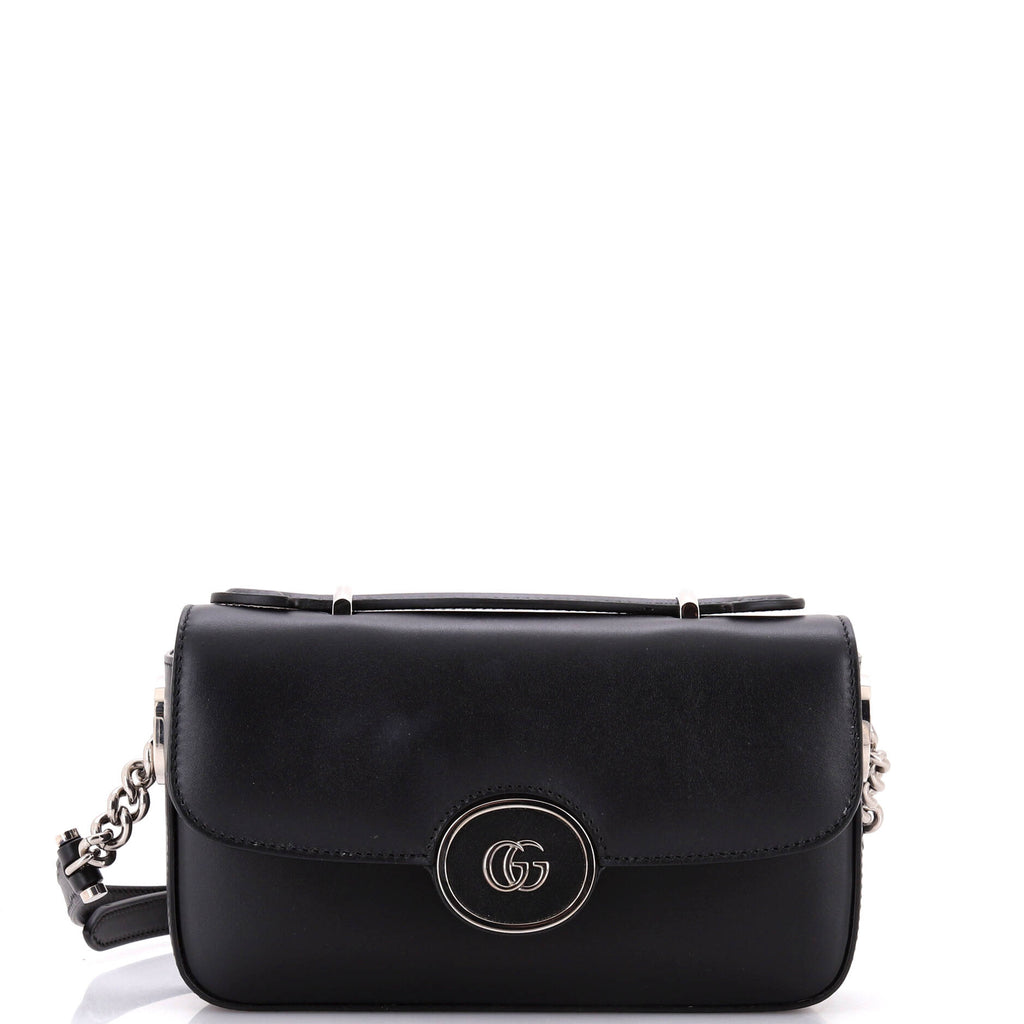 Petite GG Flap Shoulder Bag Leather Small