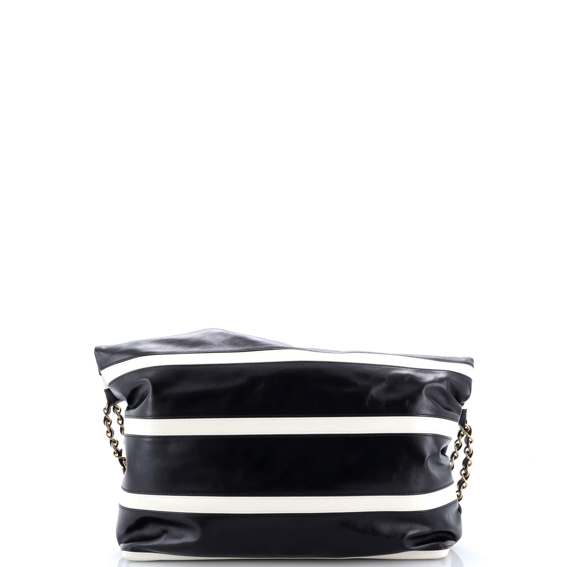 22 Chain Hobo Striped Shiny Calfskin Small
