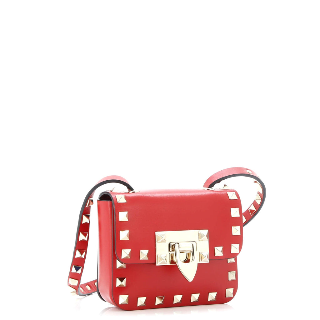 Rockstud Flip Lock Flap Bag Leather Super Mini