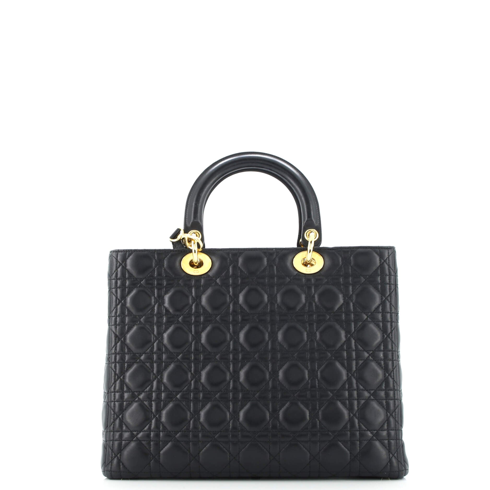 Vintage Lady Dior Bag Cannage Quilt Lambskin Large