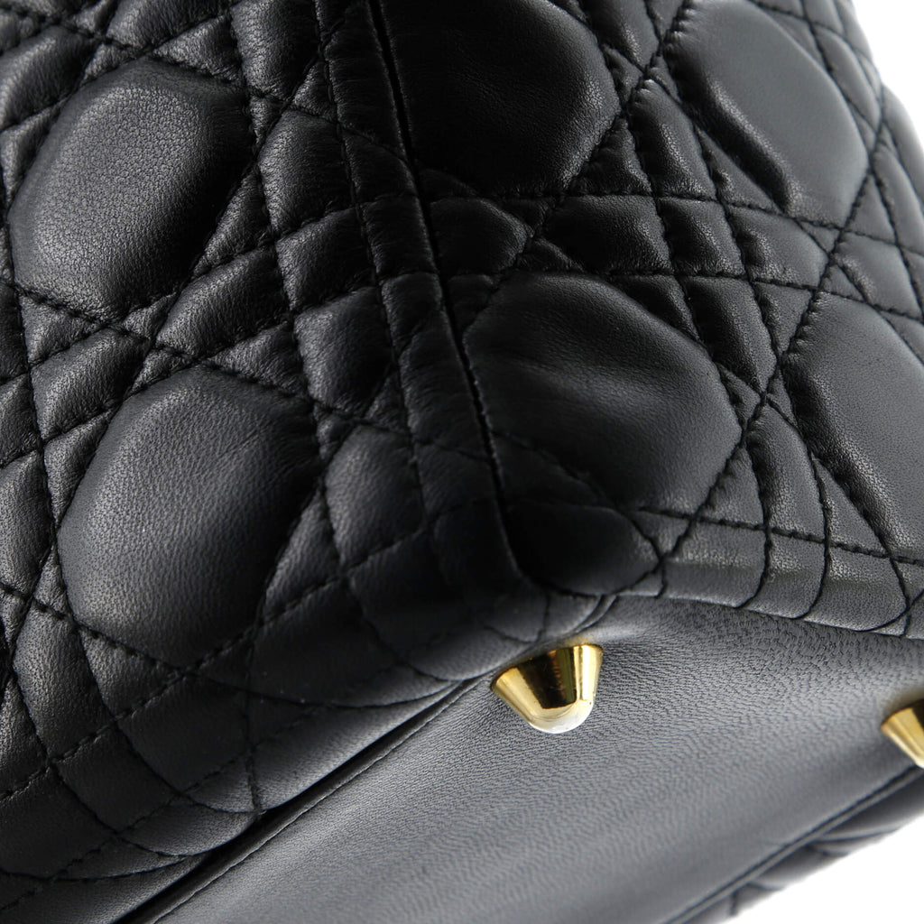 Vintage Lady Dior Bag Cannage Quilt Lambskin Large