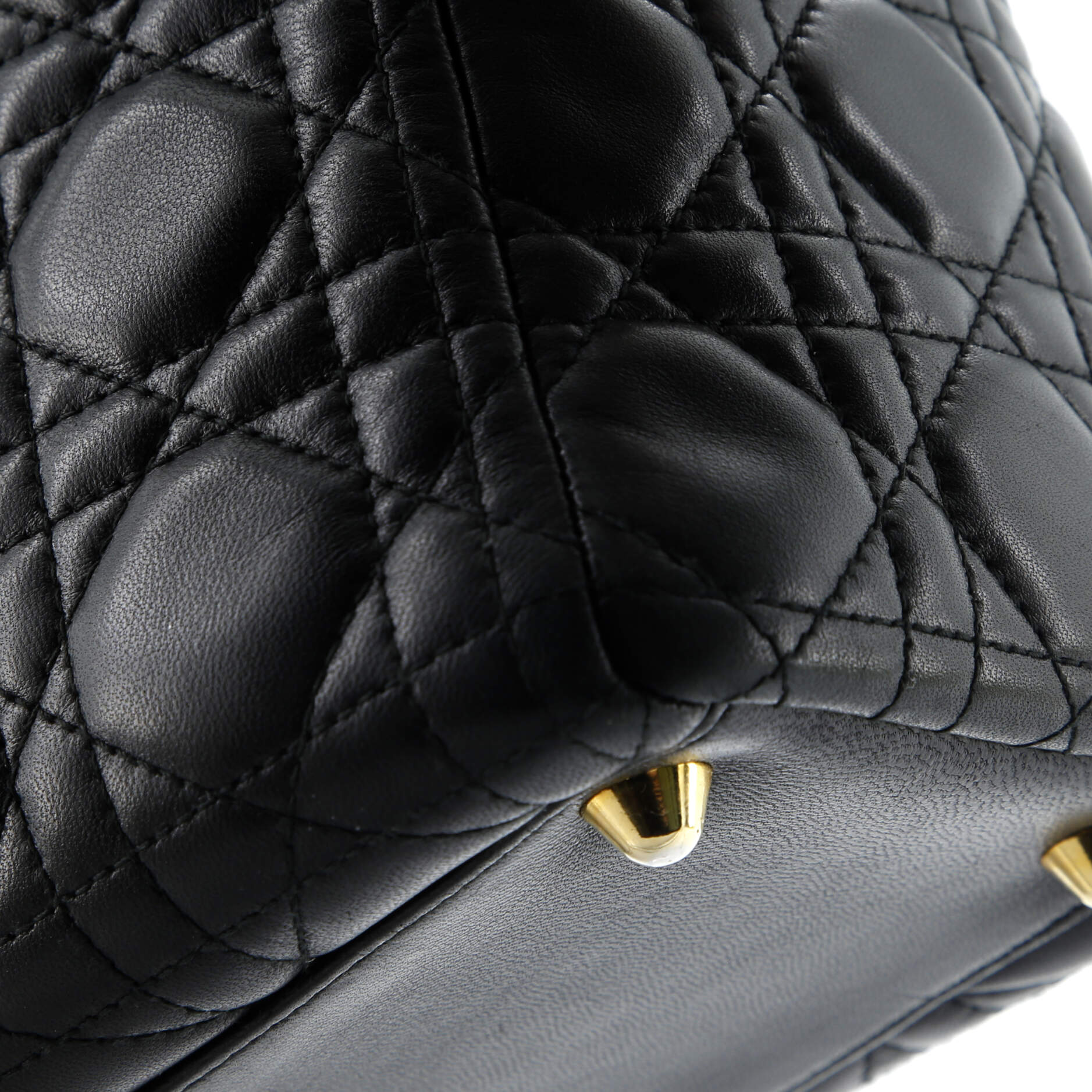 Vintage Lady Dior Bag Cannage Quilt Lambskin Large