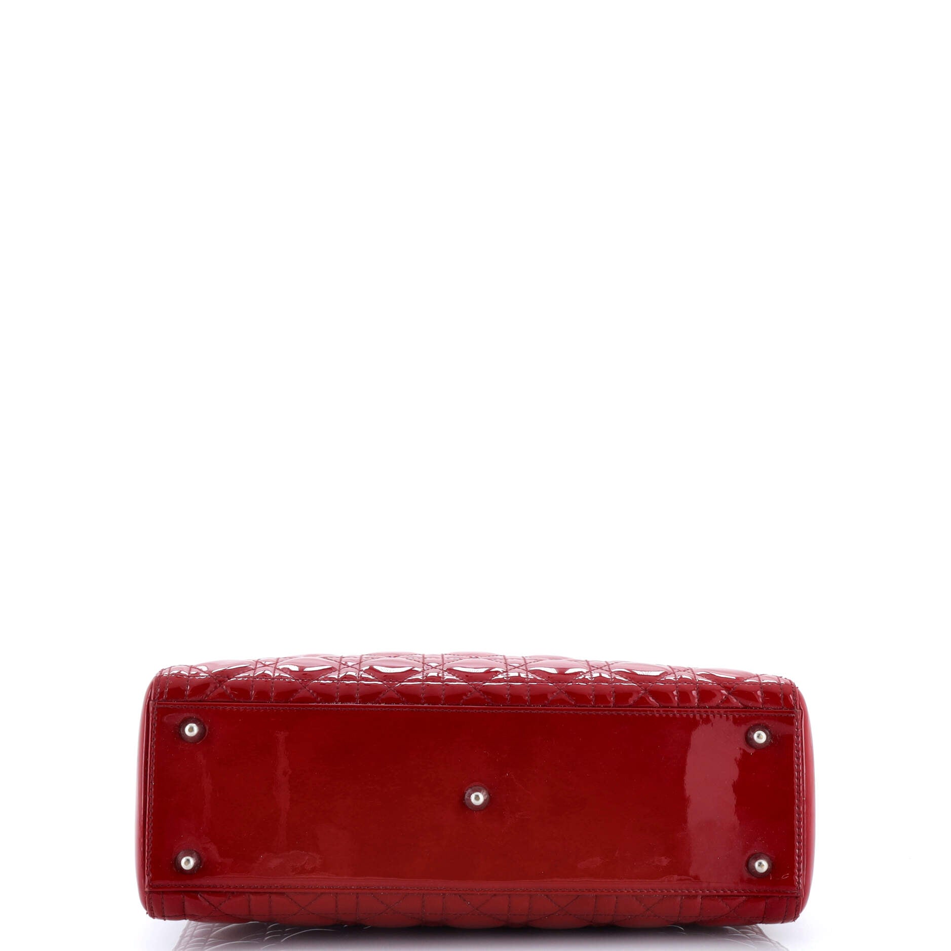 Lady Dior Bag Cannage Quilt Patent Large
