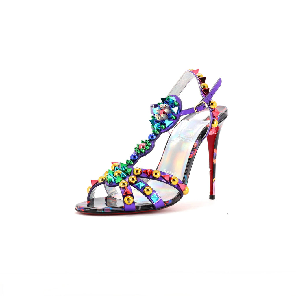 Women's Goldora Heeled Sandals Studded Patent 100