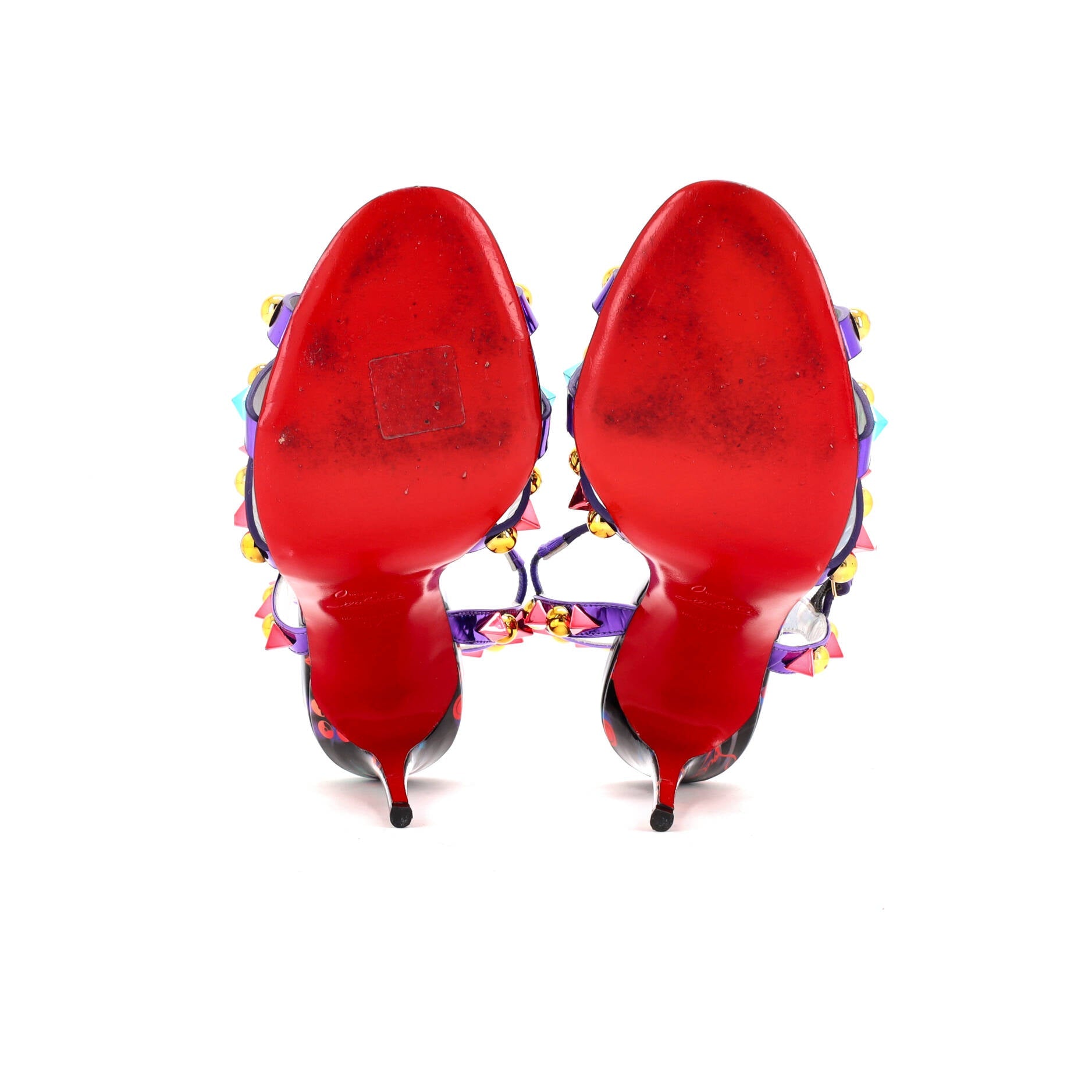 Women's Goldora Heeled Sandals Studded Patent 100