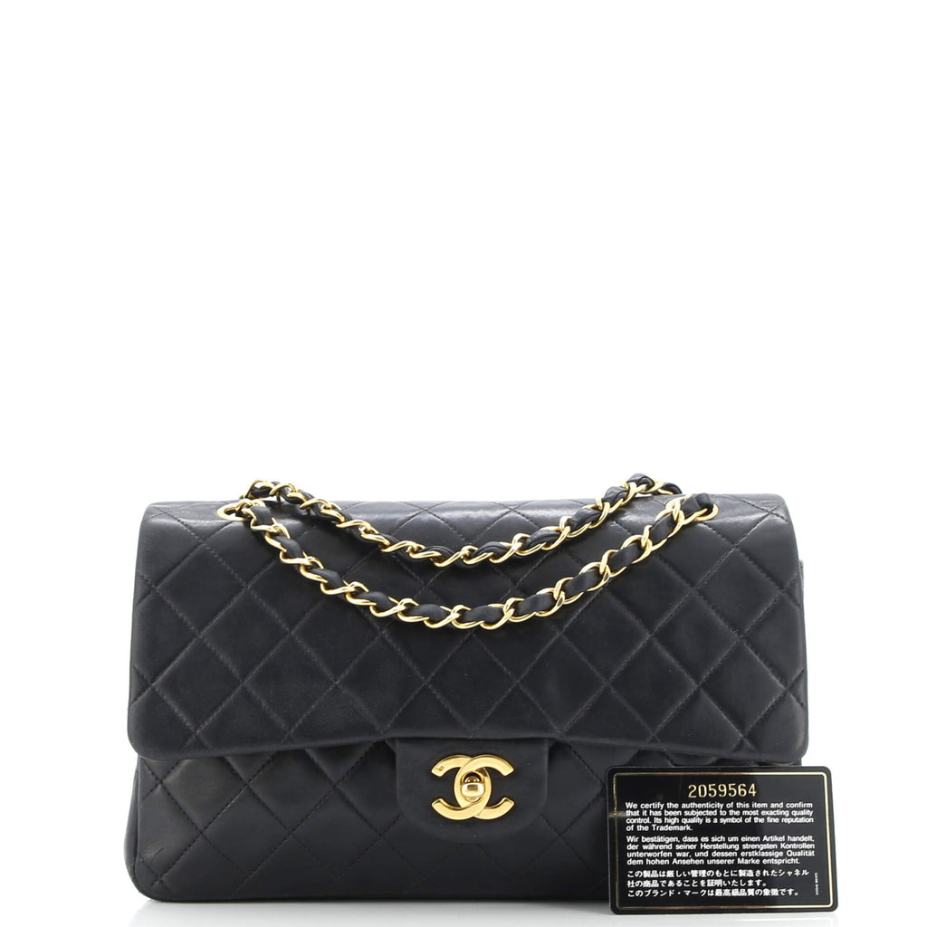 Vintage Classic Double Flap Bag Quilted Lambskin Medium