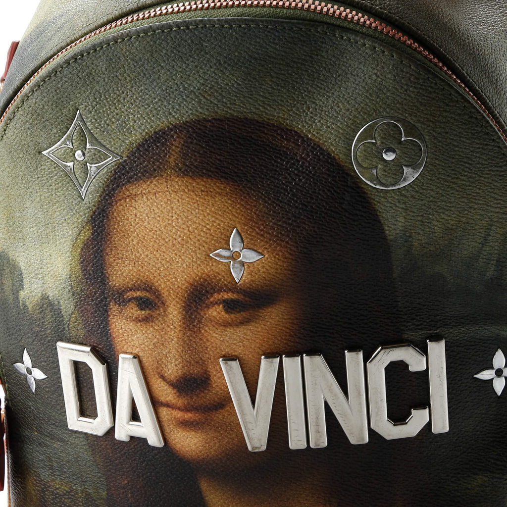 Palm Springs Backpack Limited Edition Jeff Koons Da Vinci Print Canvas PM