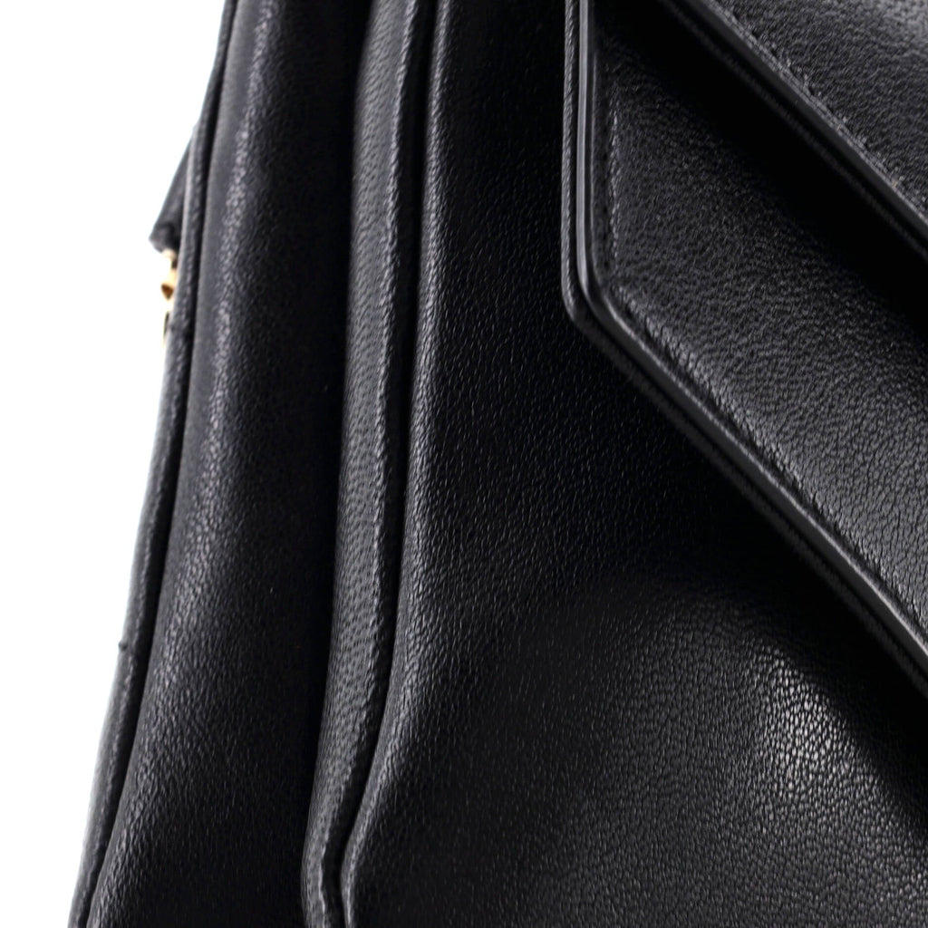 Double Flap Waist Bag Chevron Sheepskin