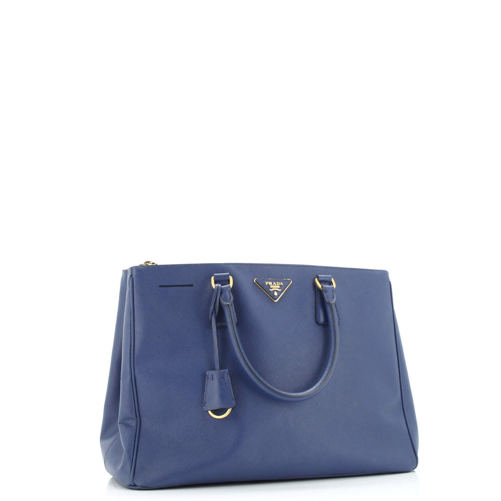 Double Zip Lux Tote Saffiano Leather Medium