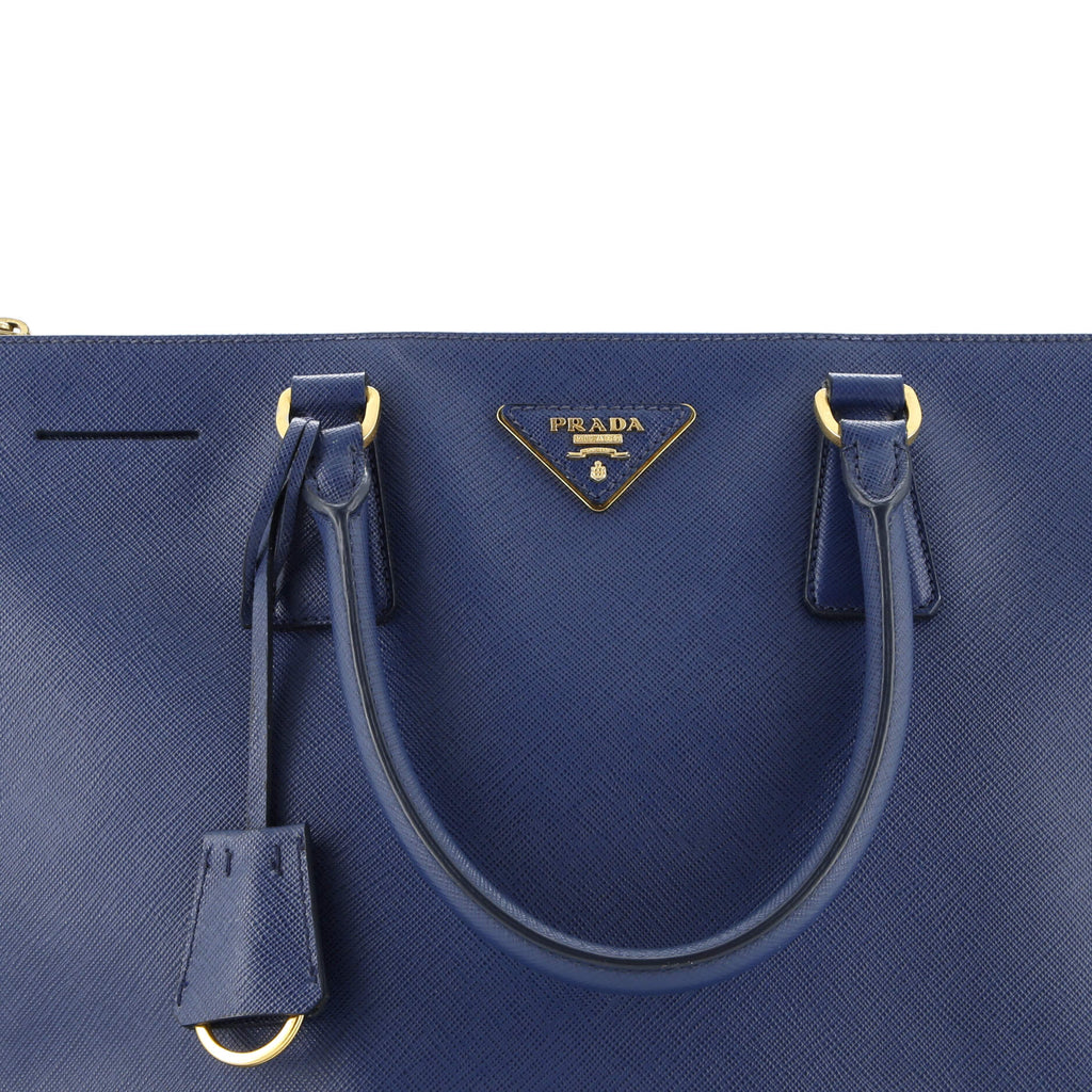Double Zip Lux Tote Saffiano Leather Medium