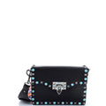 Rolling Rockstud Crossbody Bag Leather with Cabochons Small
