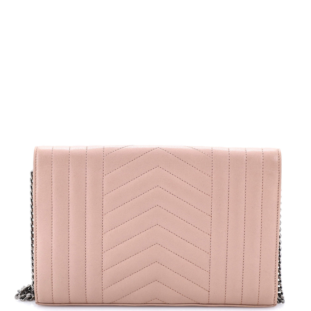 Classic Monogram Envelope Satchel Mixed Matelasse Leather Medium