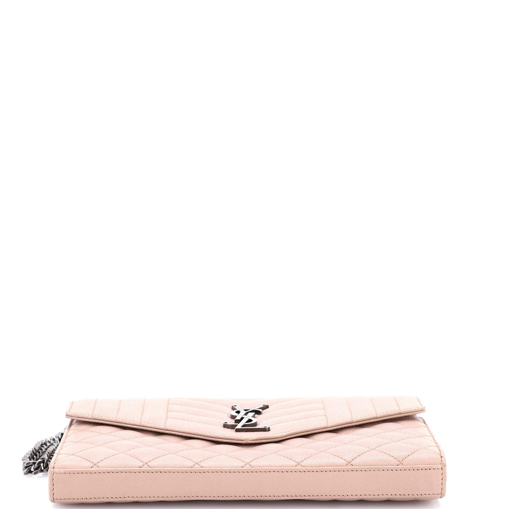 Classic Monogram Envelope Satchel Mixed Matelasse Leather Medium