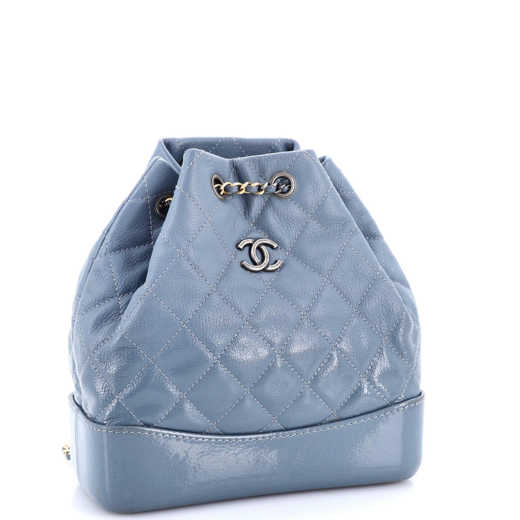 Gabrielle Backpack Quilted Goatskin and Patent Small