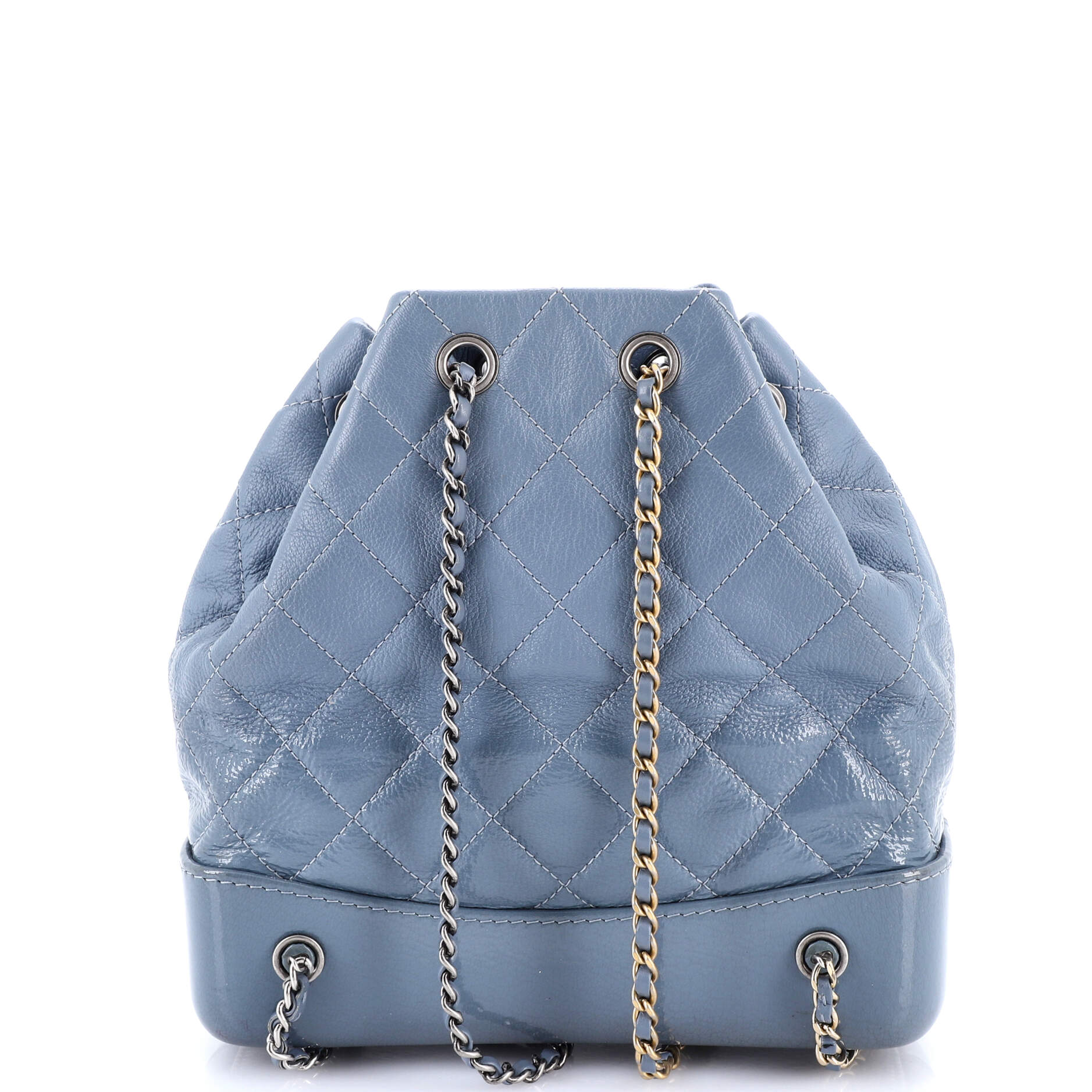 Gabrielle Backpack Quilted Goatskin and Patent Small