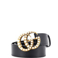 Pearly GG Marmont Belt Leather Wide