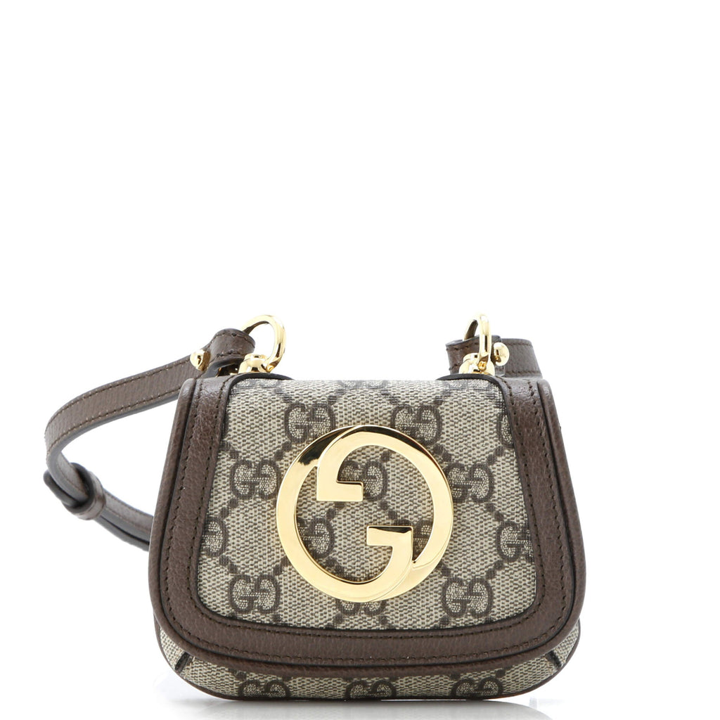 Blondie NM Card Case Wallet with Strap GG Coated Canvas