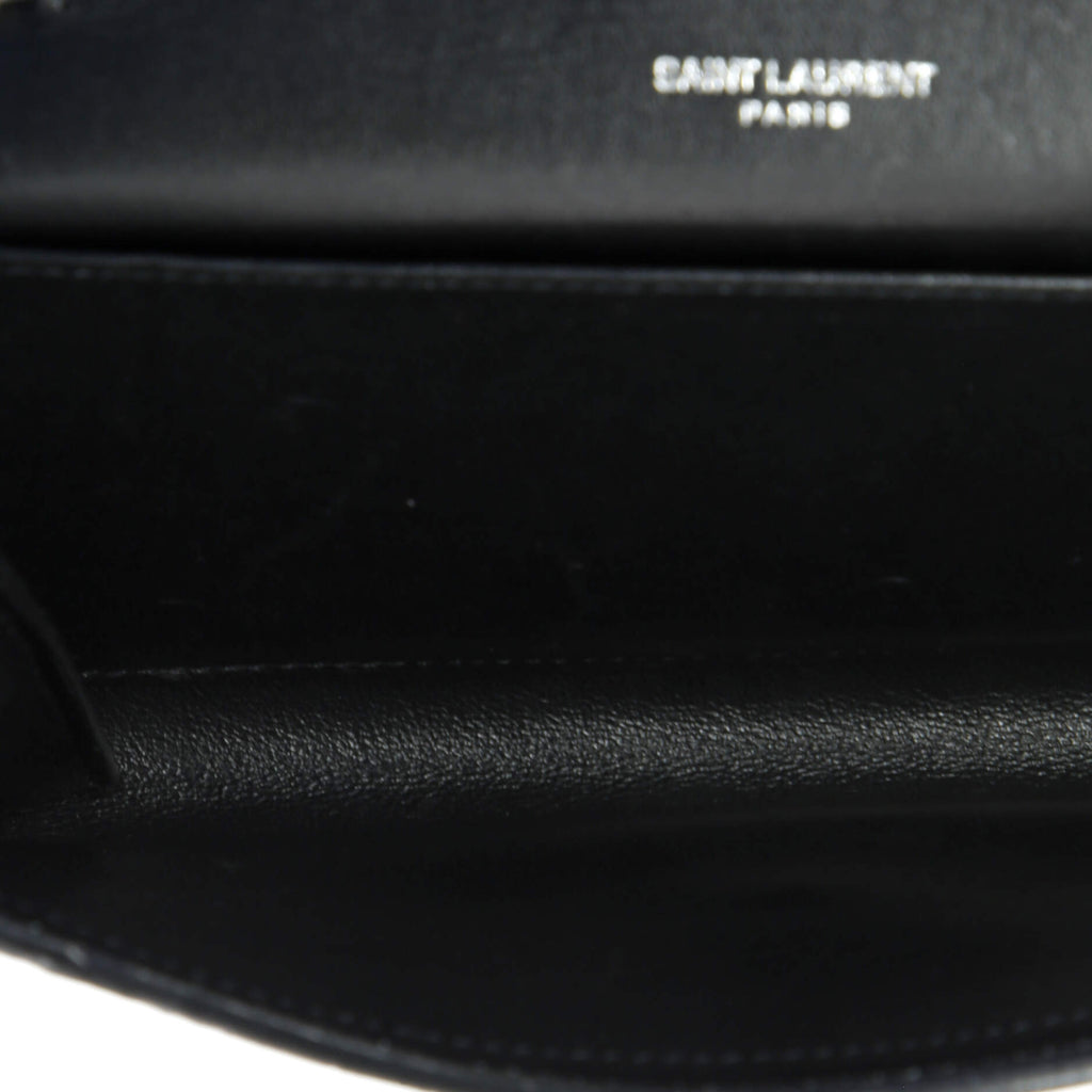 Uptown Chain Wallet Crocodile Embossed Leather