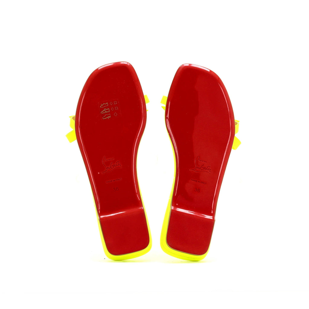 Women's Just Nodo Flat Slide Sandals Patent and PVC