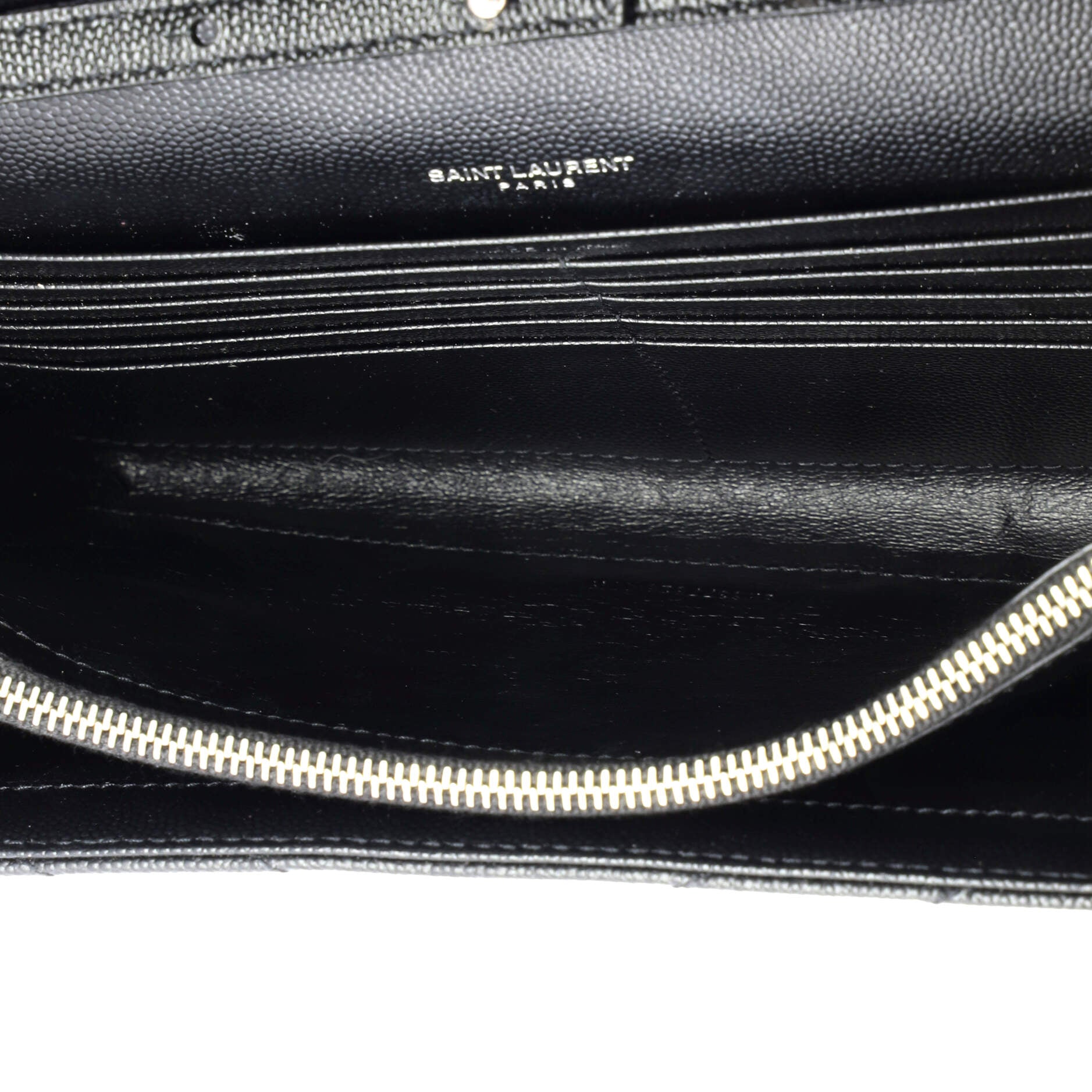 Classic Monogram Wallet on Chain Matelasse Chevron Leather Medium