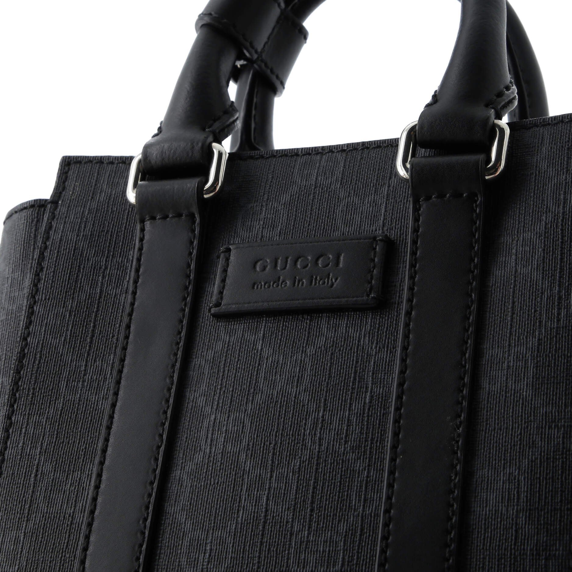 Convertible Web Open Tote GG Coated Canvas Mini