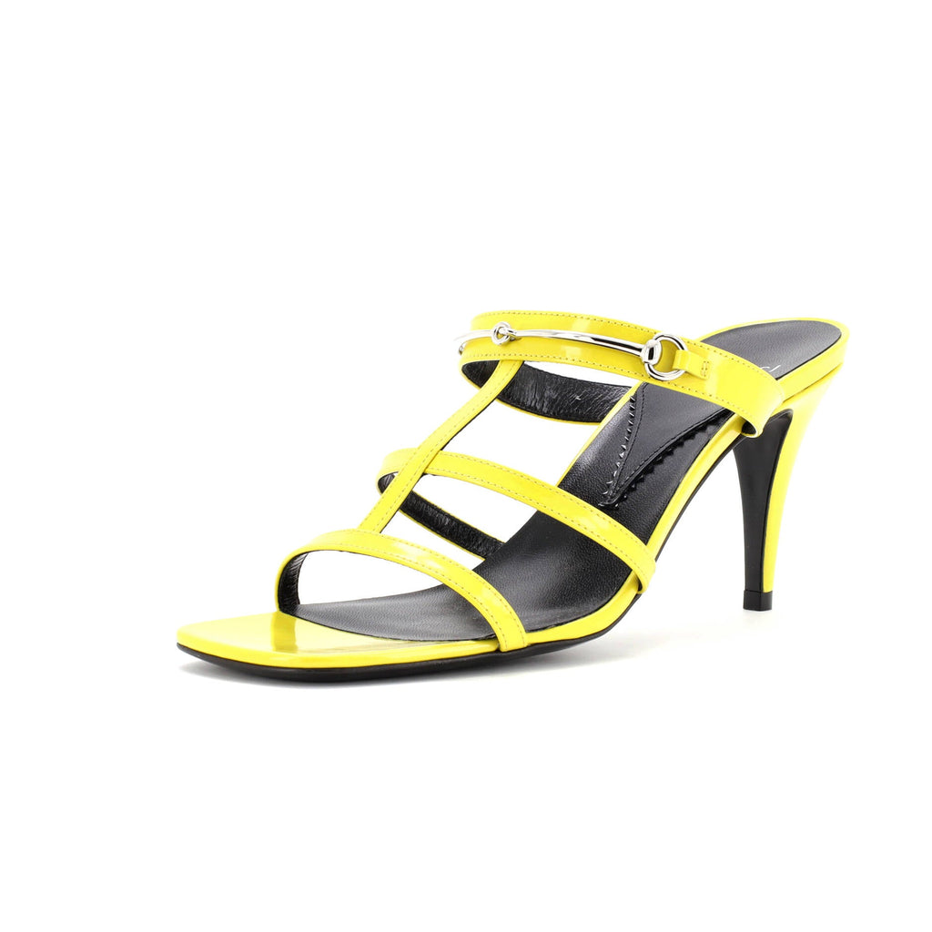 Women's Horsebit Cage Heeled Sandals Leather