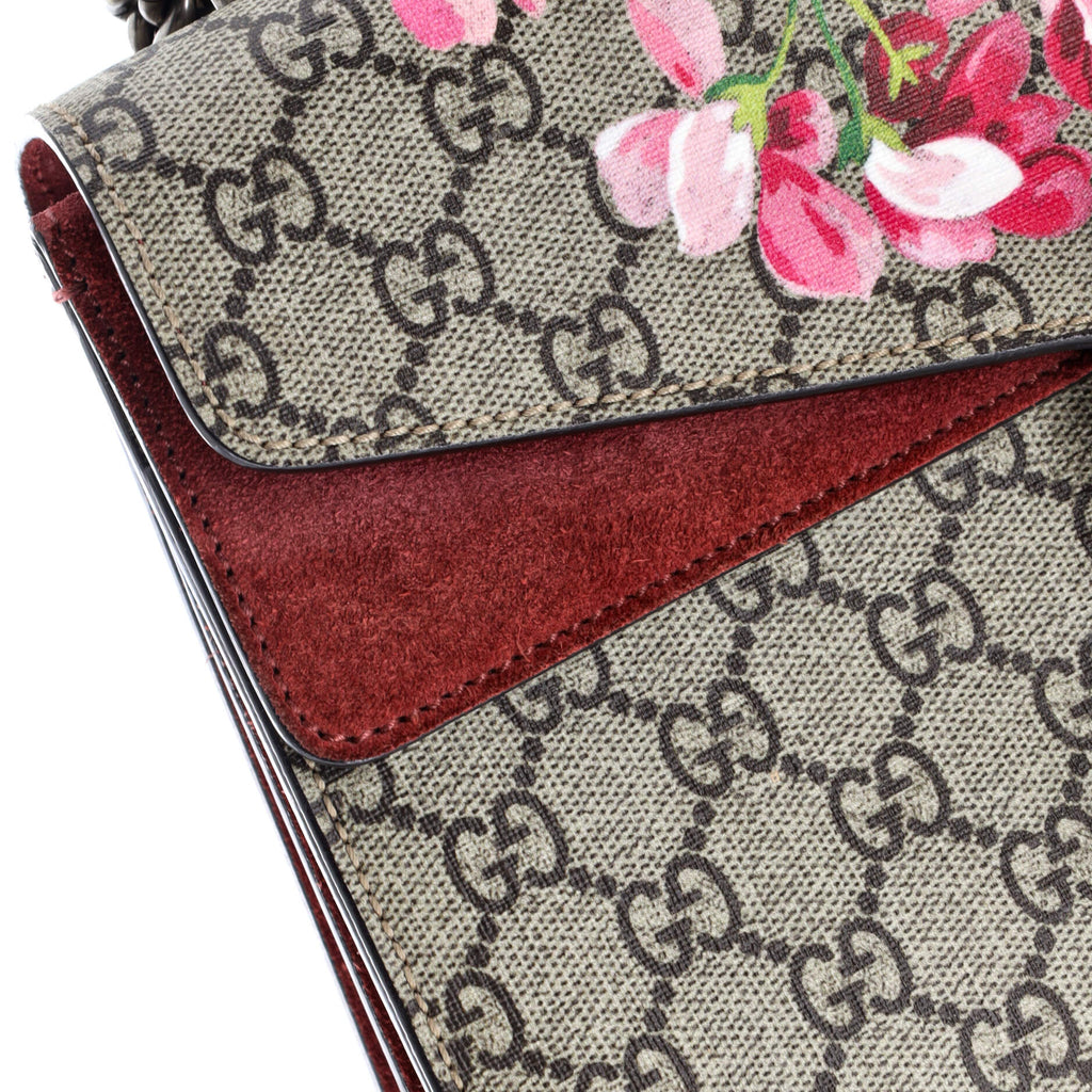Dionysus Bag Blooms Print GG Coated Canvas Small