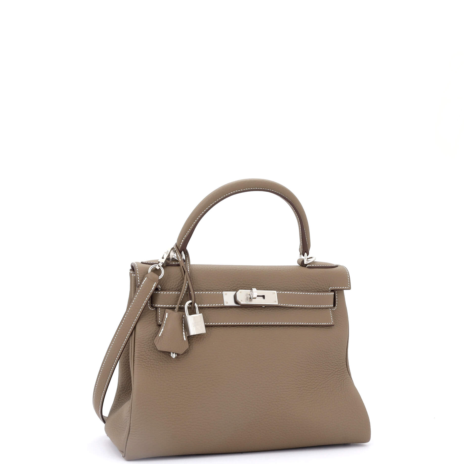 Kelly Handbag Grey Togo with Palladium Hardware 28
