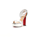 Women's Arkendisc Alta Platform Sandals Metallic Leather 130