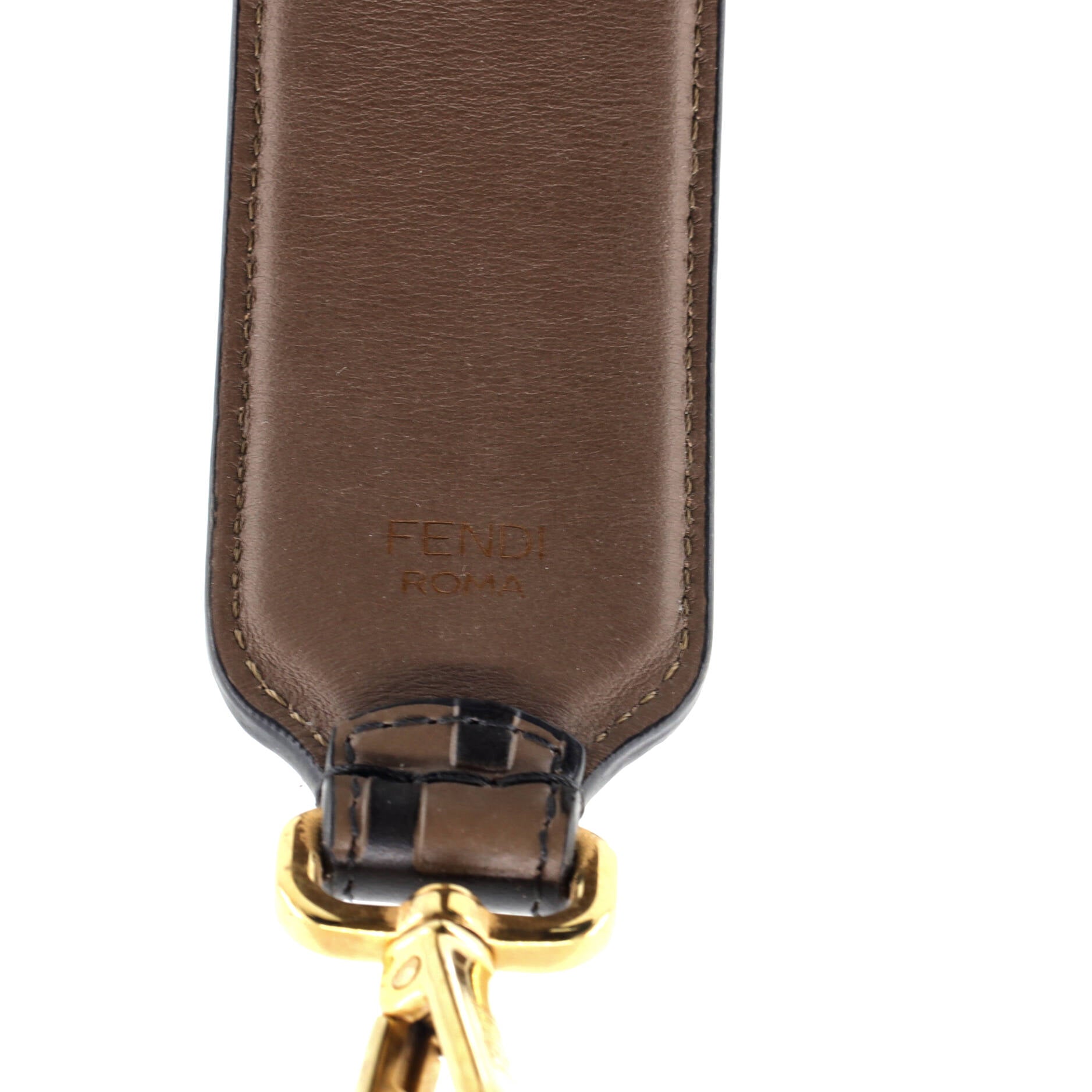 Strap You Shoulder Strap Zucca Embossed Leather