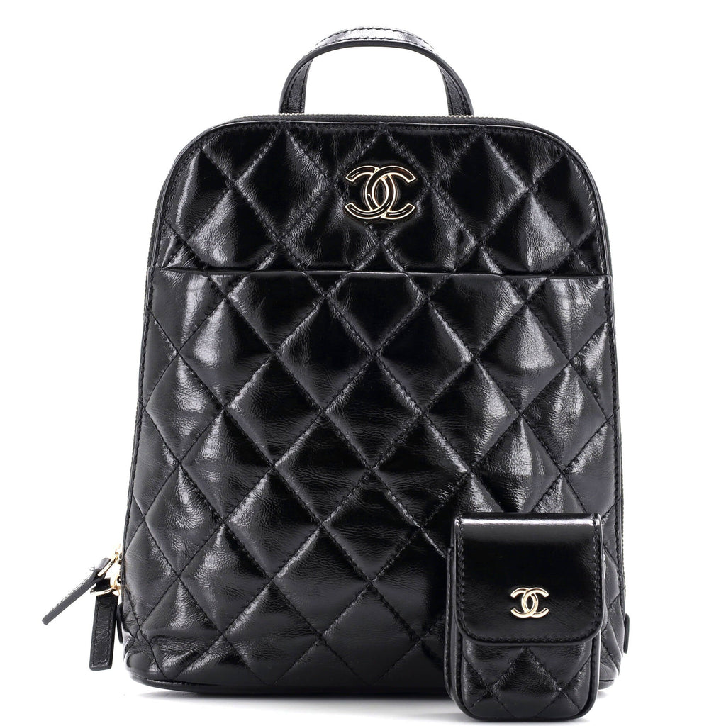 My Pocket Backpack Quilted Shiny Calfskin