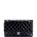 Classic Double Flap Bag Quilted Patent Medium