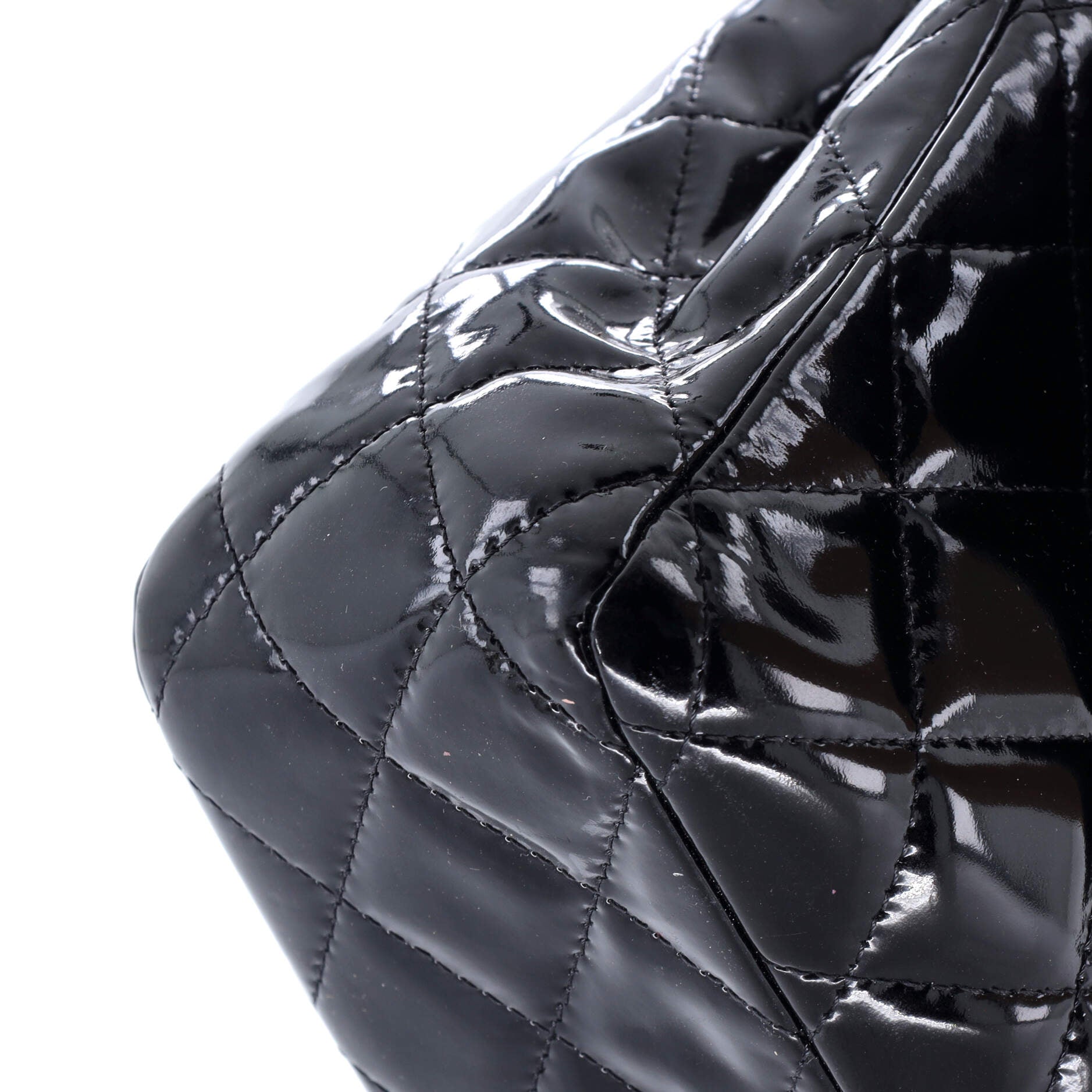 Classic Double Flap Bag Quilted Patent Medium