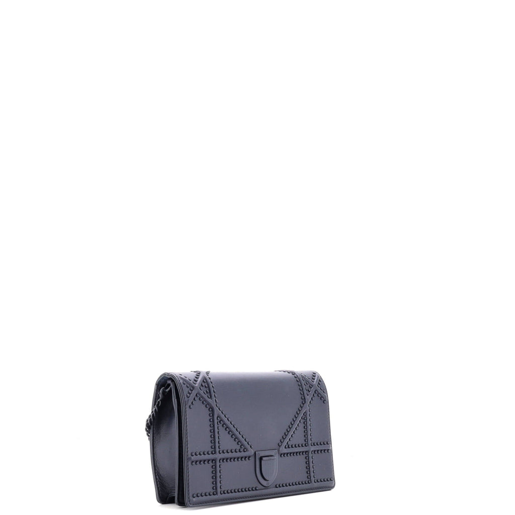Diorama Wallet on Chain Studded Leather
