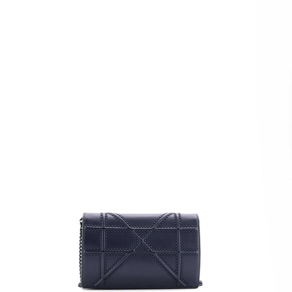 Diorama Wallet on Chain Studded Leather