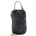 Lady Dior Phone Holder on Chain Cannage Quilt Lambskin