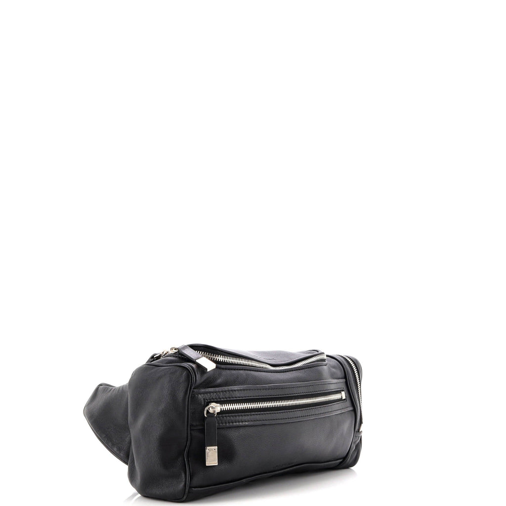 Homme Multi Pocket Waist Bag Leather