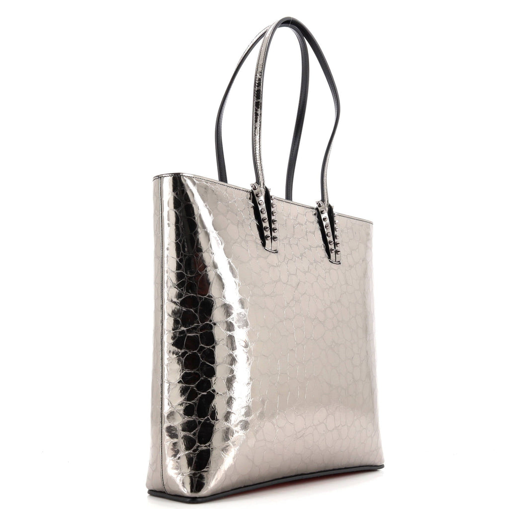 Cabata North South Zipped Tote Crocodile Embossed Leather