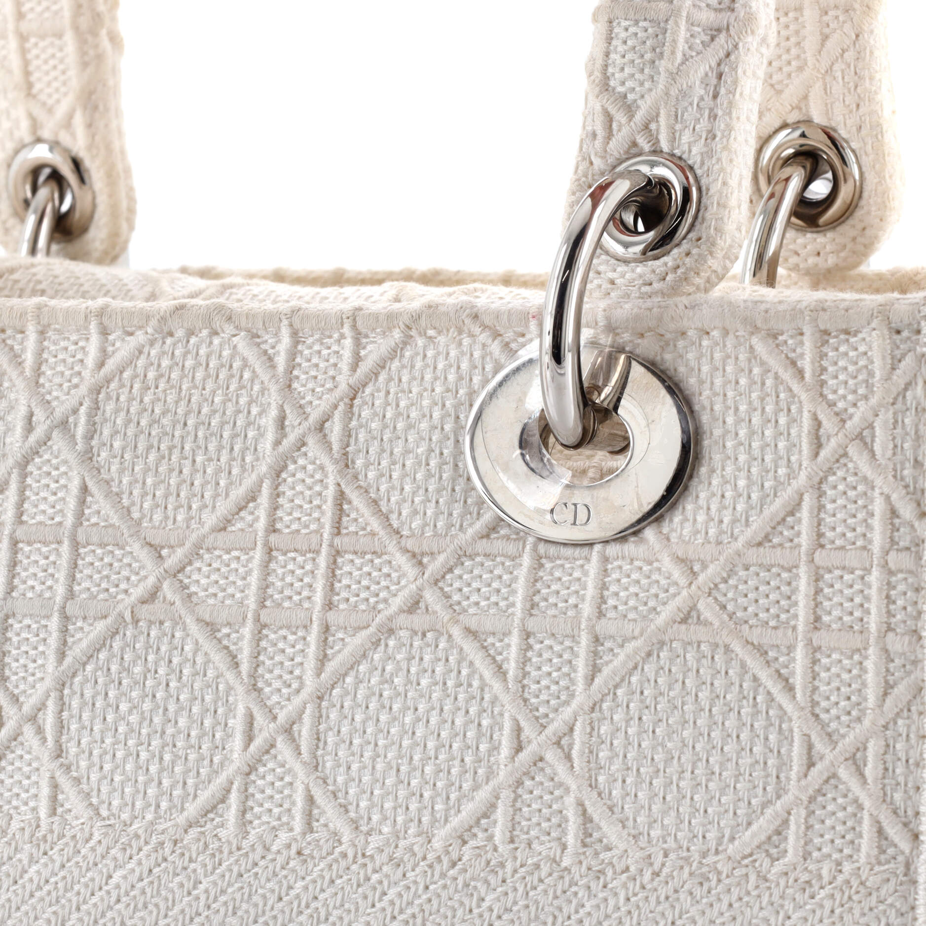 Lady D-Lite Bag Cannage Embroidered Canvas Medium