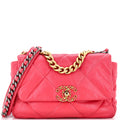 19 Flap Bag Quilted Leather Medium