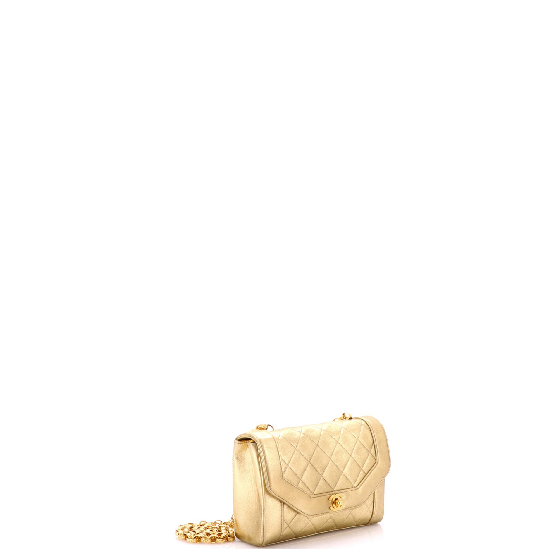 Vintage CC Chain Flap Bag Quilted Lambskin Small