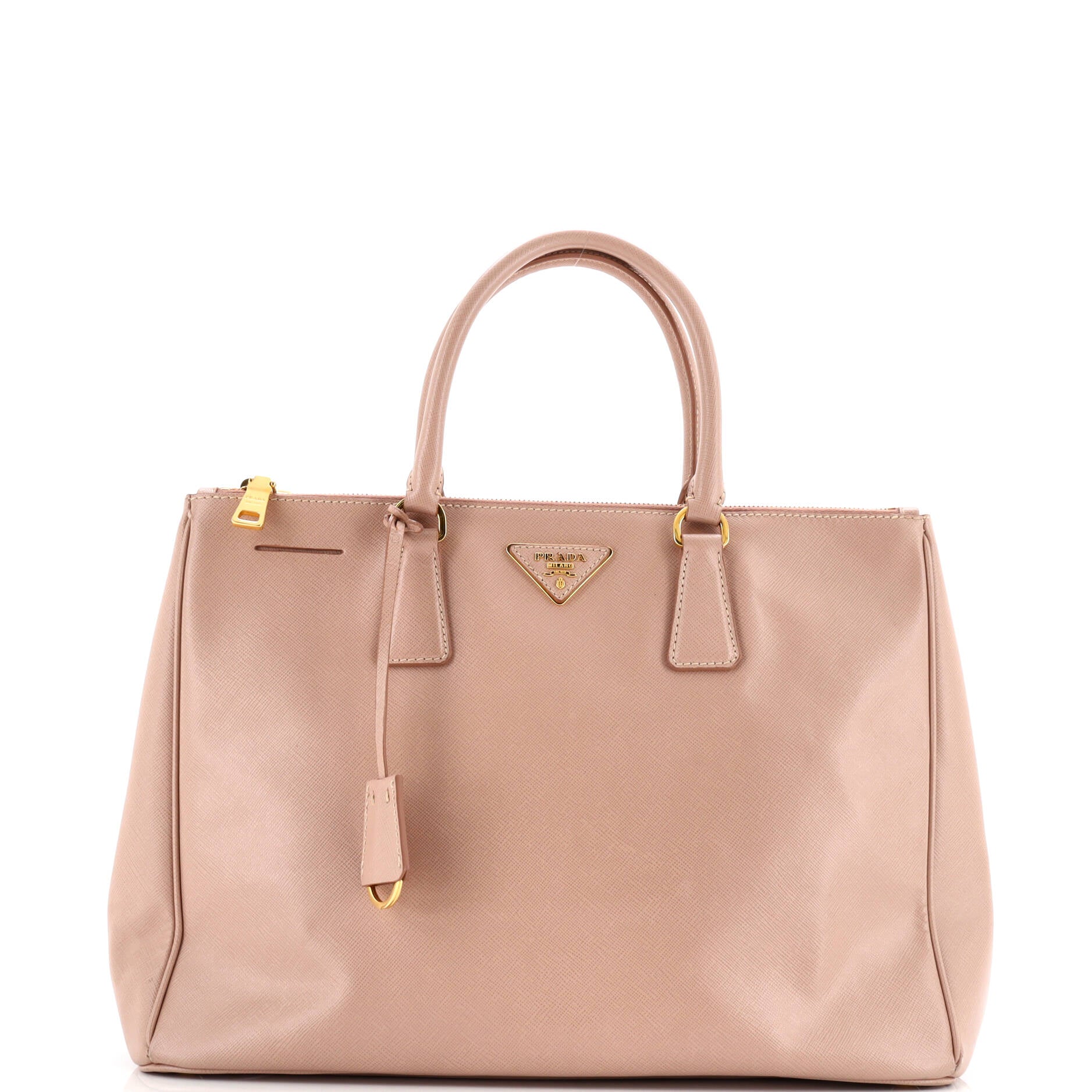 Double Zip Lux Tote Saffiano Leather Medium