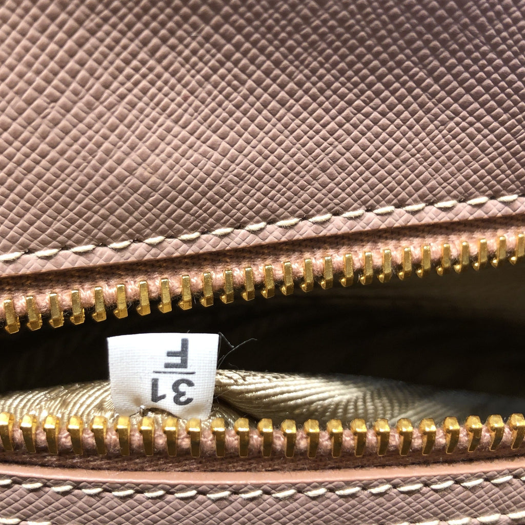 Double Zip Lux Tote Saffiano Leather Medium