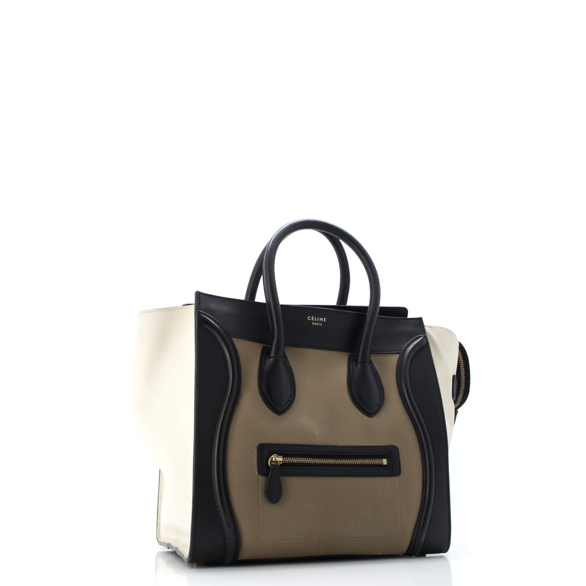 Tricolor Luggage Bag Leather Mini