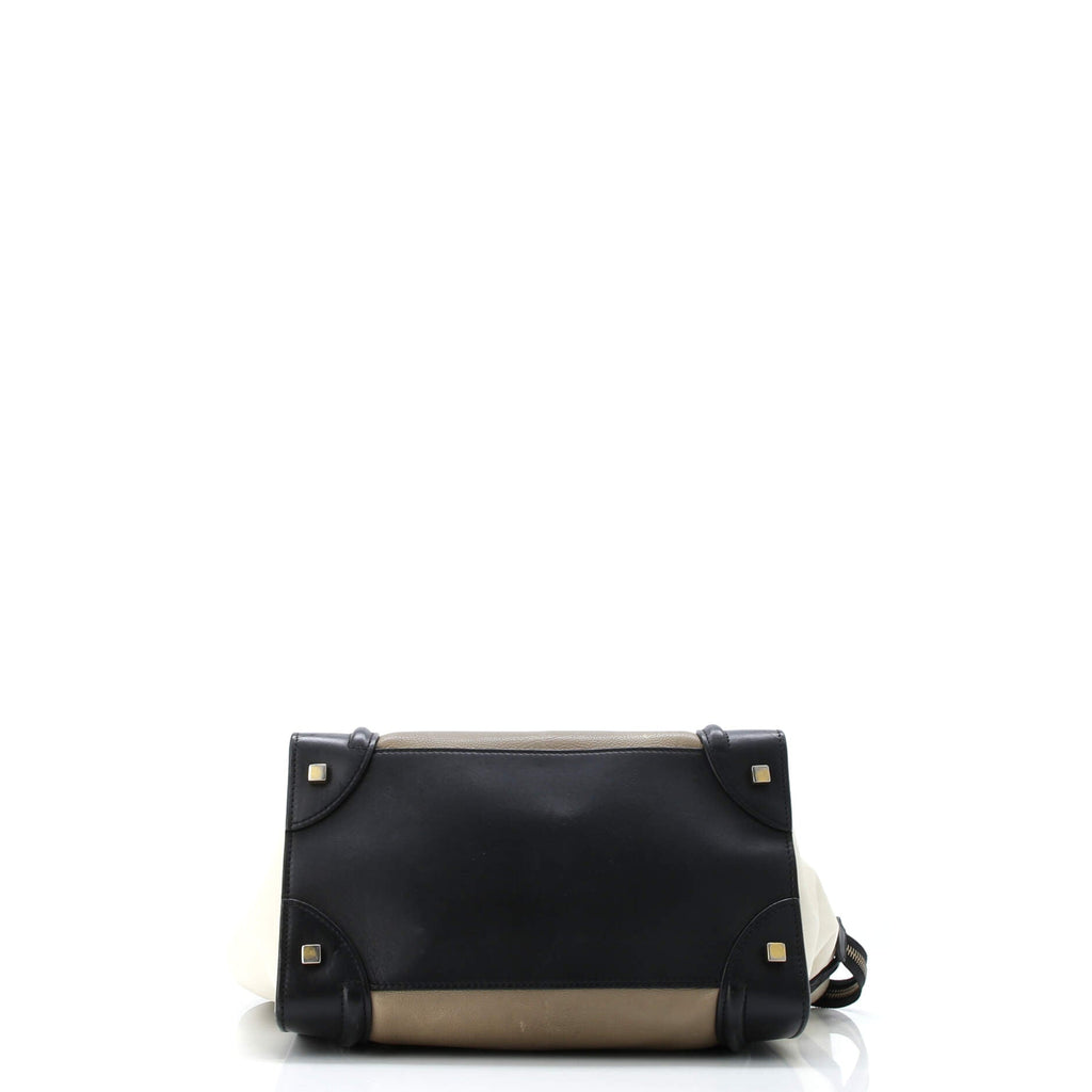 Tricolor Luggage Bag Leather Mini