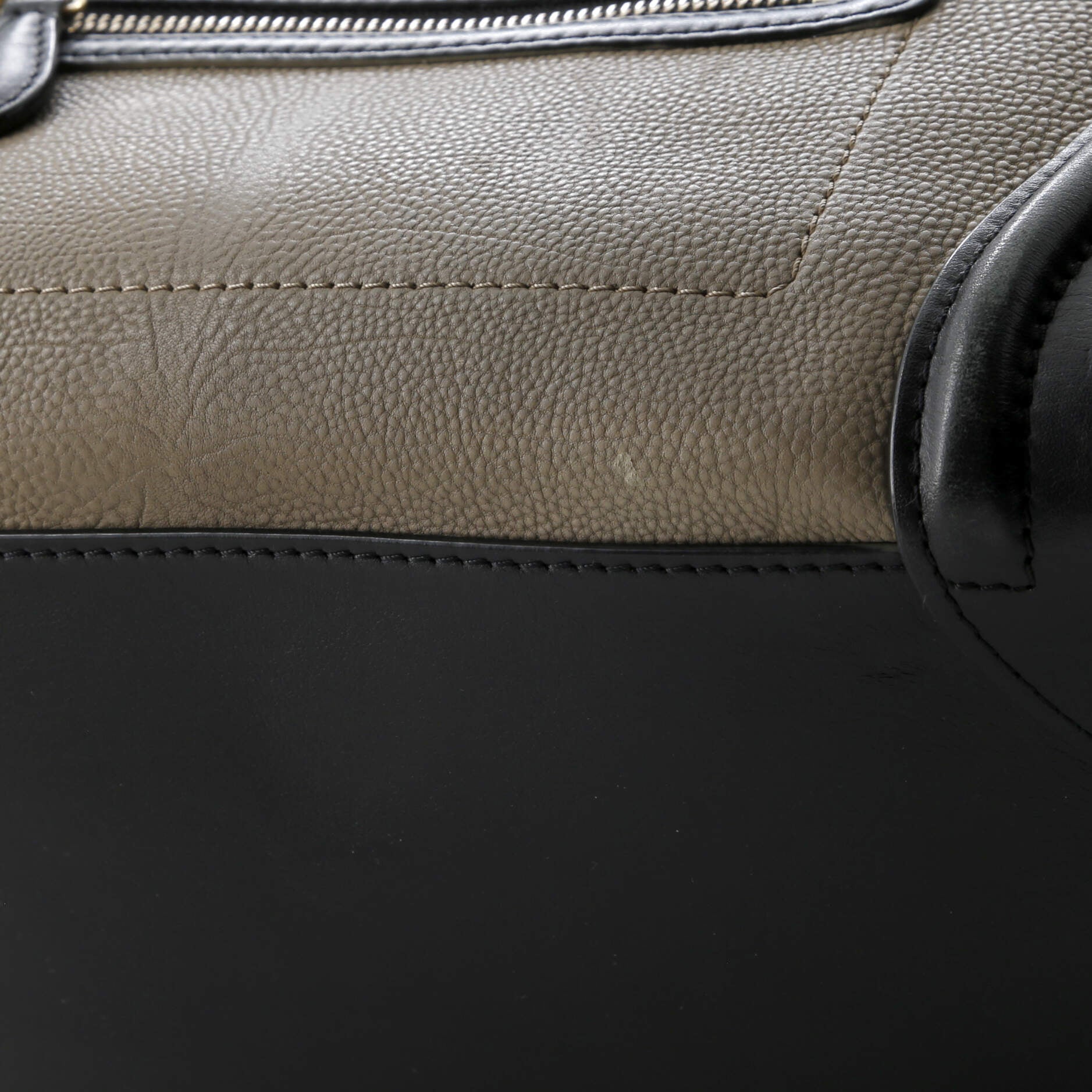 Tricolor Luggage Bag Leather Mini