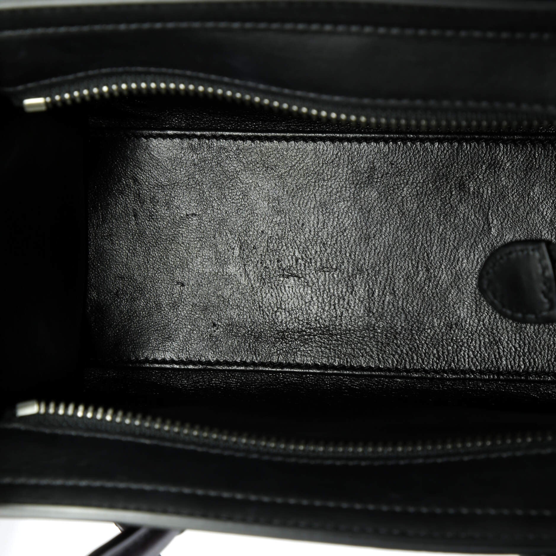 Tricolor Luggage Bag Leather Nano