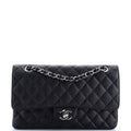Classic Double Flap Bag Quilted Caviar Medium