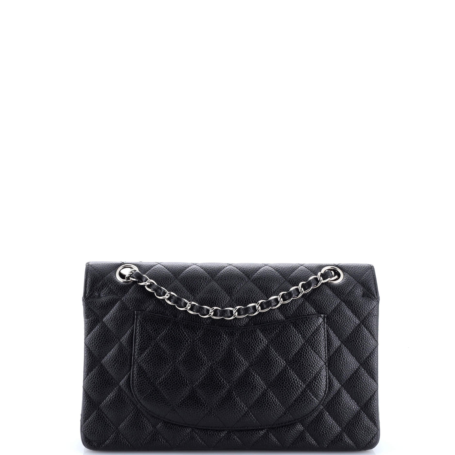 Classic Double Flap Bag Quilted Caviar Medium