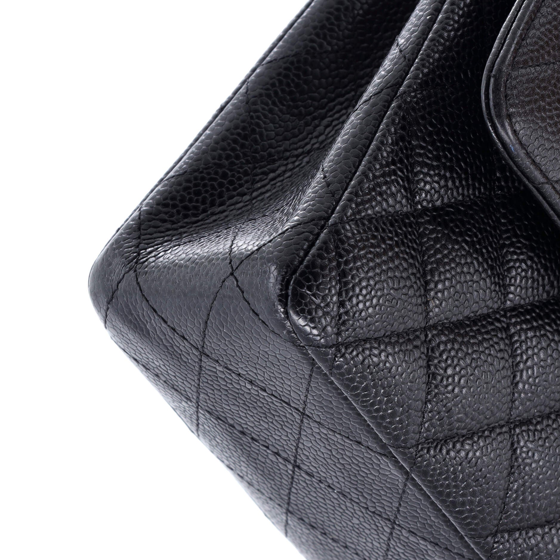 Classic Double Flap Bag Quilted Caviar Medium